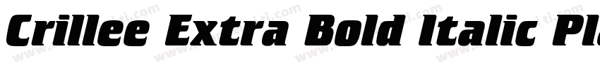 Crillee Extra Bold Italic Plain字体转换